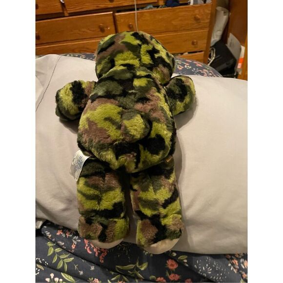 Build A Bear Toy's Teddy Bear Camouflage Bear Army Military Plush Stuffed 16" - Picture 12 of 14